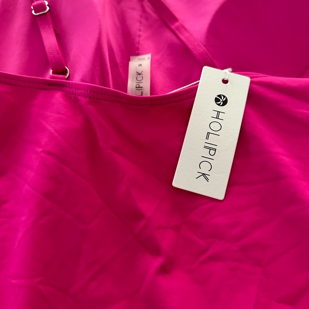 One-Shoulder Pink Swimsuit - Picture 8 of 8
